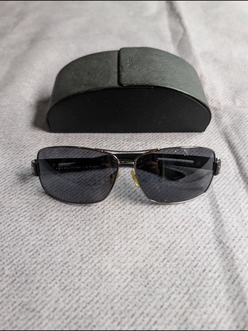 Prada SPR 54I 5AV-5Z1 Polarized Sunglasses Made in Italy